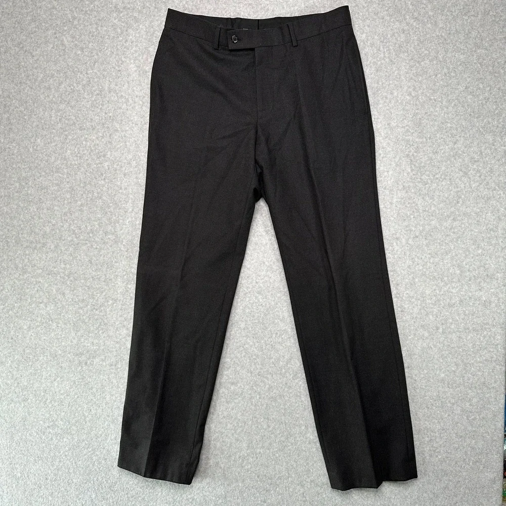 Hugo Boss Flynn Vegas Mens Wool Blend Suit Jacket Size 50 Pants Charcoal Formal